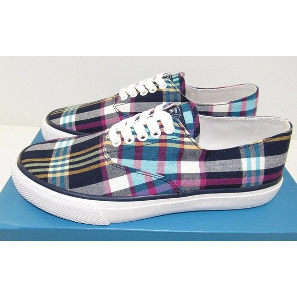 Men's Sperry Top-Sider Cloud CVO Deck Sneakers Black Plaid Size 5 NWT - STS22336 - Picture 3 of 6